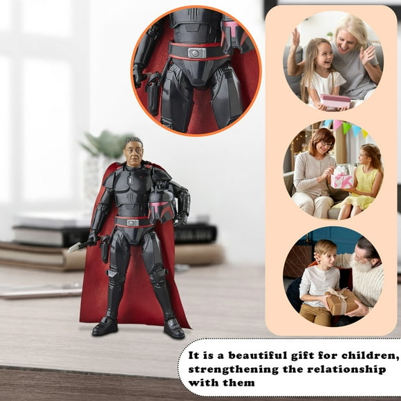 Jollyzo Moff Gideon Black Series Collectible, Dark Trooper Armor Figure with Darksaber, Galactic Empire Elite Display Piece, Shadow Black, 5.9 inches