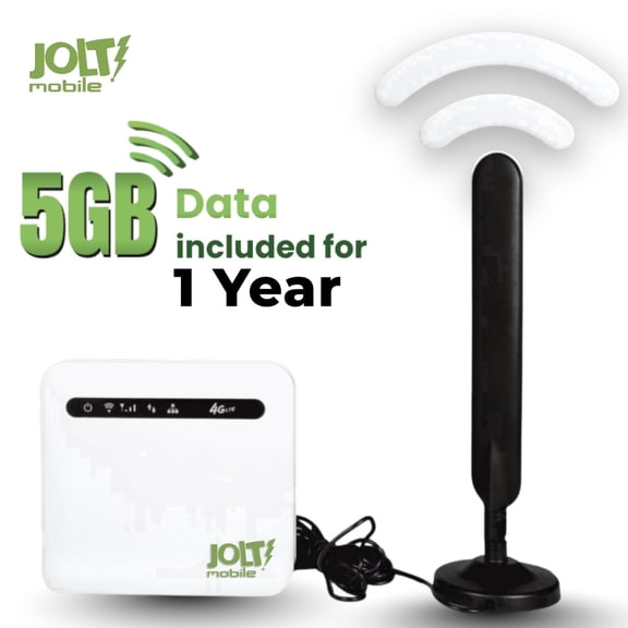 Jolt Mobile 4G LTE WiFi Router Modem Combo | Wireless Home Internet Box & Mobile Hotspot Device | High-Speed WiFi for Home, Office, RV, Travel