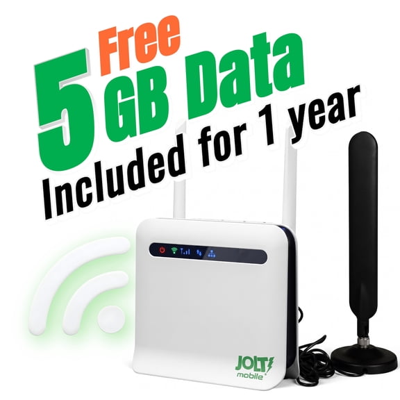 Jolt Mobile 4G LTE WiFi Router Modem Combo | Wireless Home Internet Box & Mobile Hotspot Device | High-Speed WiFi for Home, Office, RV, Travel