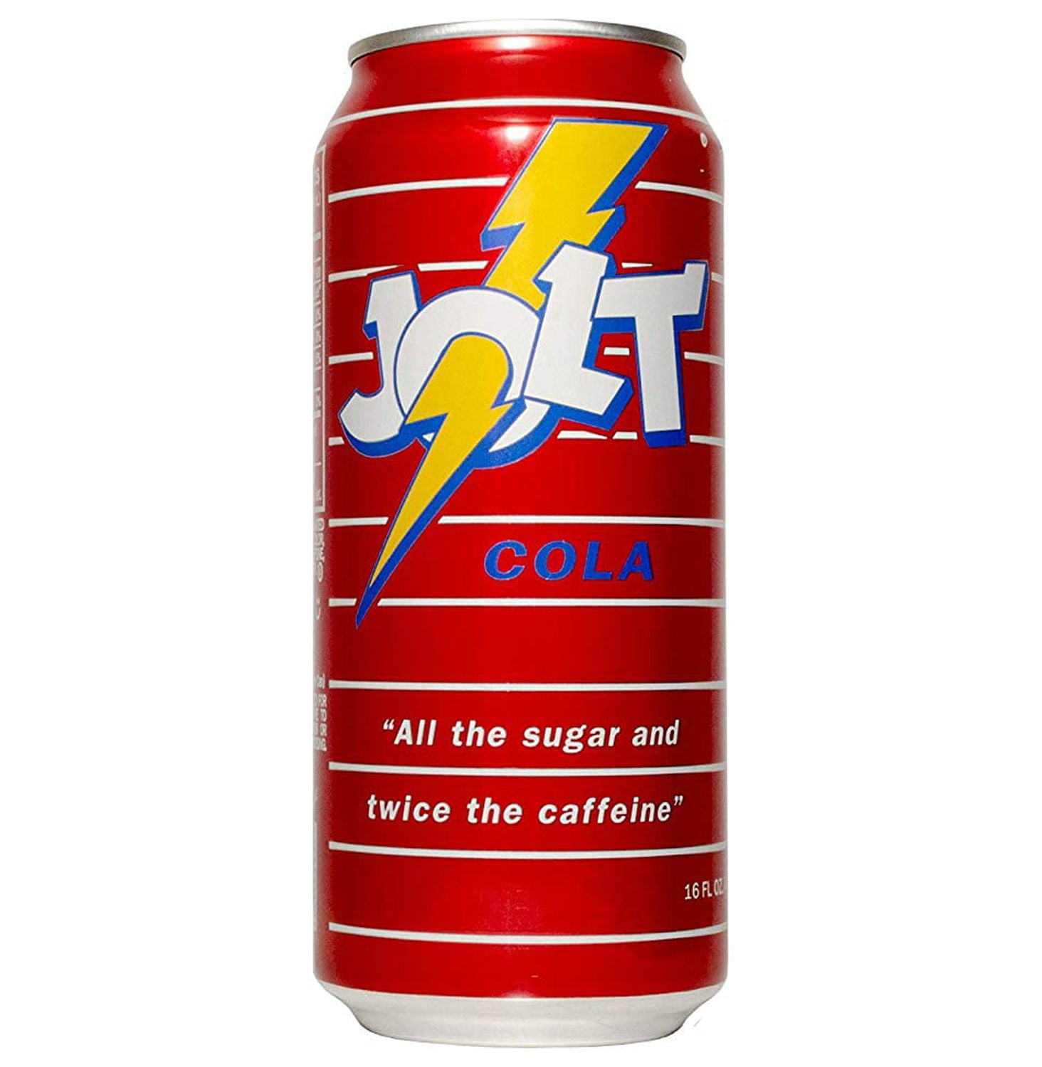 Jolt Cola Original Carbonated Energy Drink 16 oz Cans Pack of 8