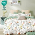 thumbnail image 1 of Jolusere Floral Leaves King Comforter Sets, 3 Pieces Green Leaves Colourful Floral Reversible Bedding Sets for Adults All Season, 1 of 10