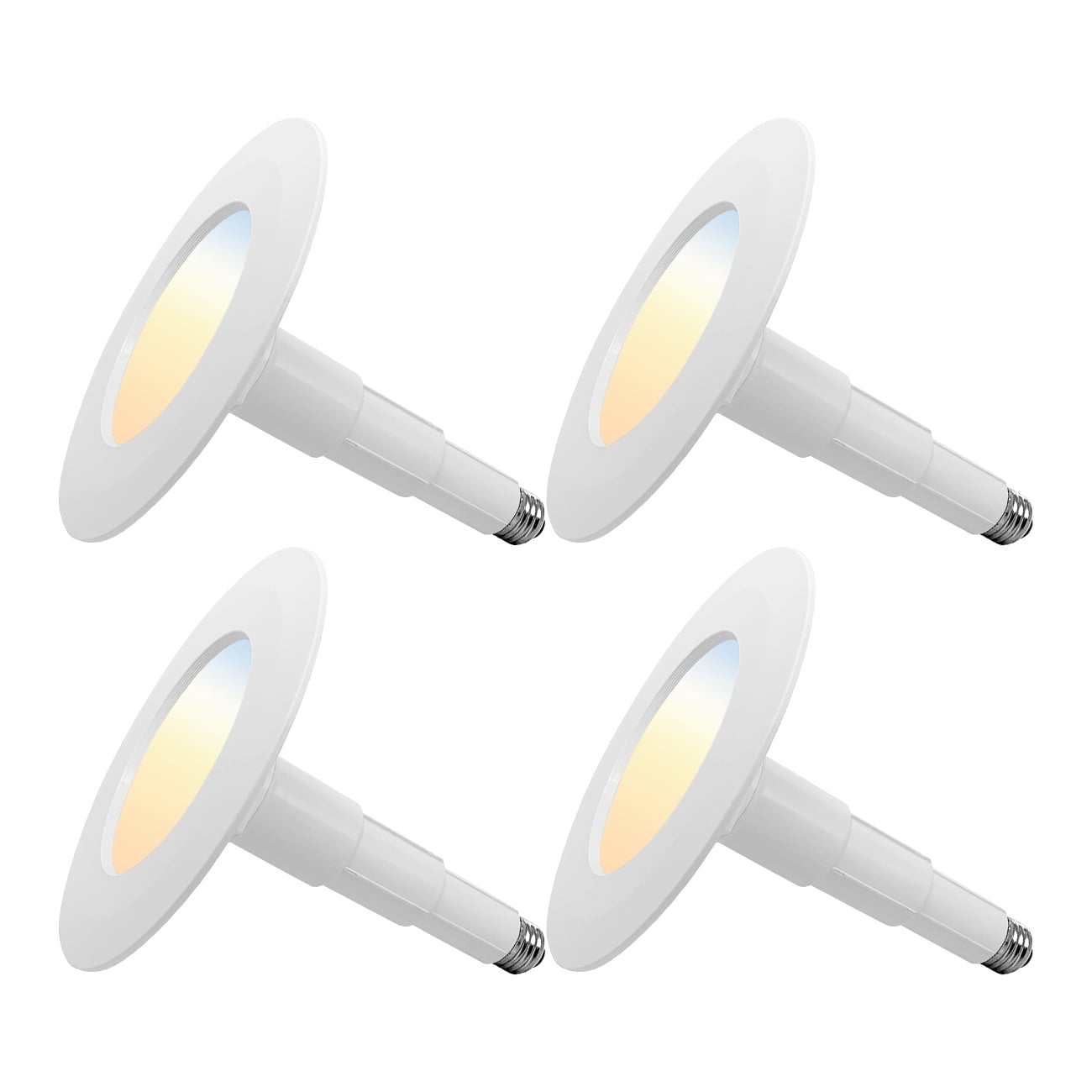 Adjustable White LED Retrofit Recessed Lighting Kit, 4-Pack