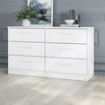 Jolyne 6 Drawer Horizontal Dresser White Finish For Bedroom