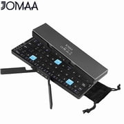 Jomaa Wilreless Foldable Keyboard with Phone Stand Rechargebale Folding Bluetooth Keyboard Pocket for Windows IOS Andriods Travel Keyboard