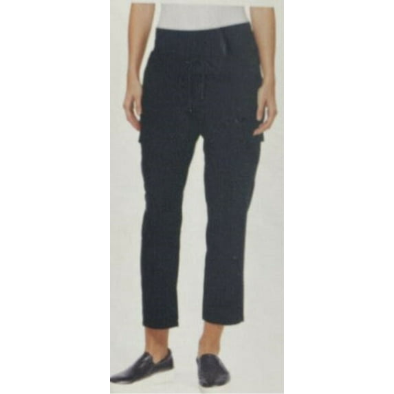 Jomad Women's Wrinkle Resistant Breathable Cargo Capri Pants (Black, Medium)