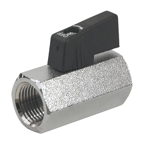 Jomar Valve 1/2" NPT Nickel Plated Brass Mini Valve 100-433