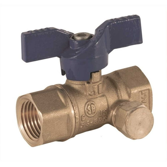 Jomar Valve 1/2" FNPT Brass Gas Ball Valve Inline 102-303