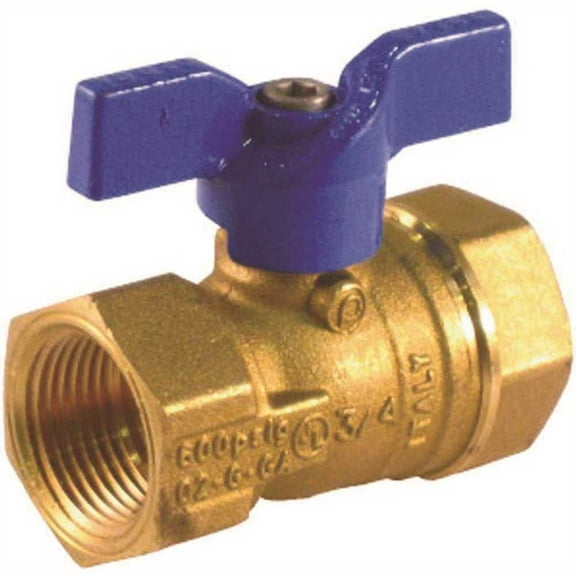 Jomar Valve 3/4" FNPT Brass Gas Ball Valve Inline 102-304
