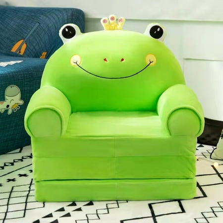 Jomeoic Plush Foldable Kids Sofa Backrest Armchair 2 In 1 Foldable Children Sofa Cute (fillers not included)