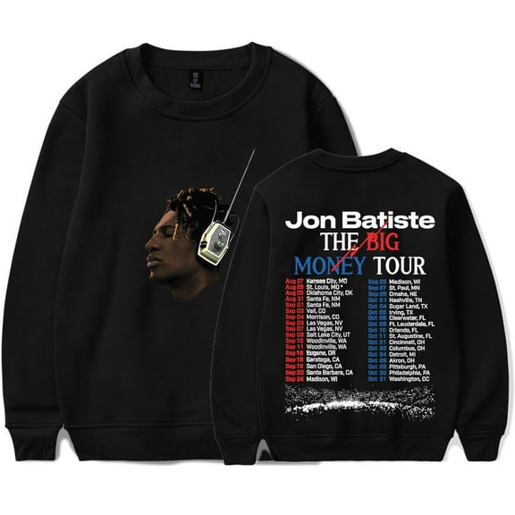 Jon Batiste Big Money Tour Merch Long Sleeve Tee Cosplay Unisex Fashion Crewneck Sweatshirts