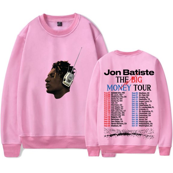 Jon Batiste Big Money Tour Merch Long Sleeve Tee Cosplay Unisex Fashion Crewneck Sweatshirts