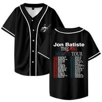 Jon Batiste The Big Money Tour 2025 Merch Baseball Jersey Shirt V-Neck Women Men Short Sleeve Streetwear Clothes