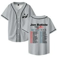 thumbnail image 1 of Jon Batiste The Big Money Tour 2025 Merch Baseball Jersey Shirt V-Neck Women Men Short Sleeve Streetwear Clothes, 1 of 3