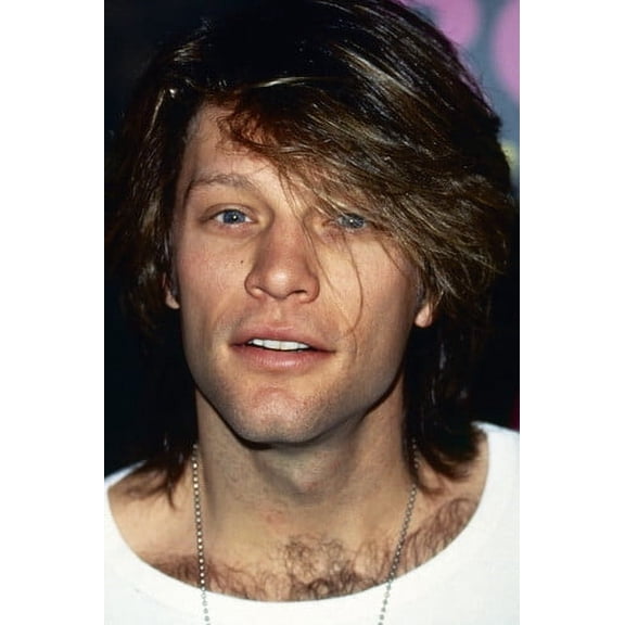 MovieMarket Jon Bon Jovi candid portrait in white shirt 24" x 36" Poster