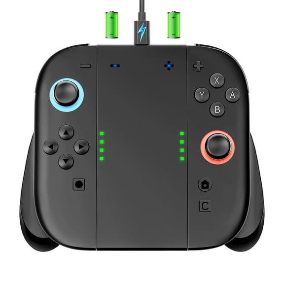 Switch 2 Joy Con Charging Controller - Fast USB-C charging, LED indicator light, ergonomic comfortable controller, suitable for Switch 2, durable gaming accessories