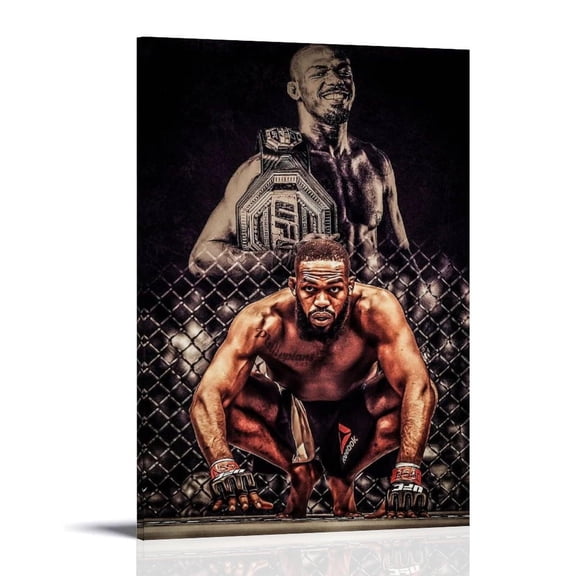 Jon Jones Battle Star Art Poster Canvas Wall Art Picture Prints Hanging Photo Gift Idea Decor Homes Artworks