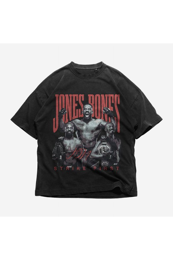 Jon Jones Bones 1990s Fighter Graphic Design T-Shirt