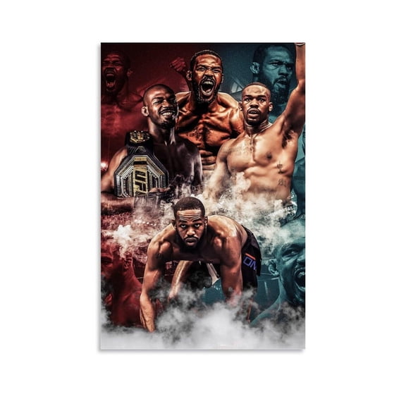 Jon Jones Fighting Champion Art Poster Canvas Wall Art Decorative Bedroom Modern Home Print Picture Artworkss