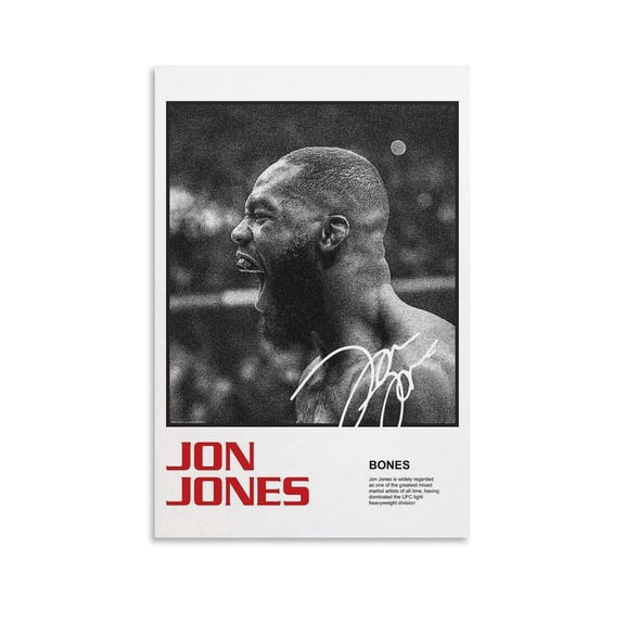 Jon Jones Poster 'Bones'Mixed Martial Arts Sports Posters (1) Canvas Wall Art Poster Decorative Bedroom Modern Home Print Picture Artworks Posters 20x30inch(50x75cm)