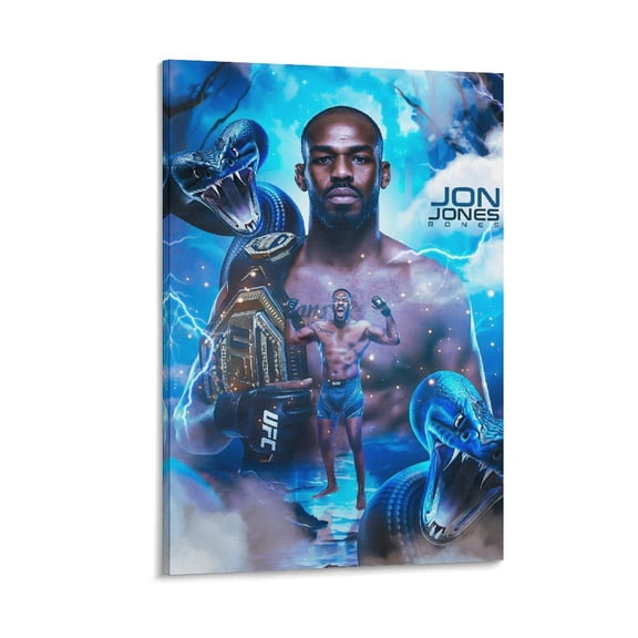 Jon Jones Poster 'Bones'Mixed Martial Arts Sports Posters (13) Painting On Canvas Wall Art Poster Scroll Picture Print Living Room Walls Decor Home Posters 08x12inch(20x30cm)