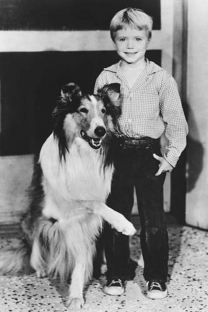 Jon Provost & Lassie B&W 24X36 Poster