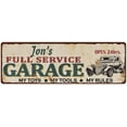 thumbnail image 1 of Jon's Full Service Garage Metal Sign 6x18 Rusty Man Cave 106180047265, 1 of 1