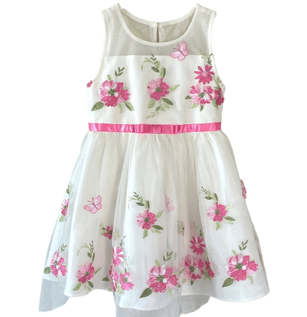 Jona Michelle Girl's Special Occasion Dress (Ivory/Pink, 2T) - Walmart.com