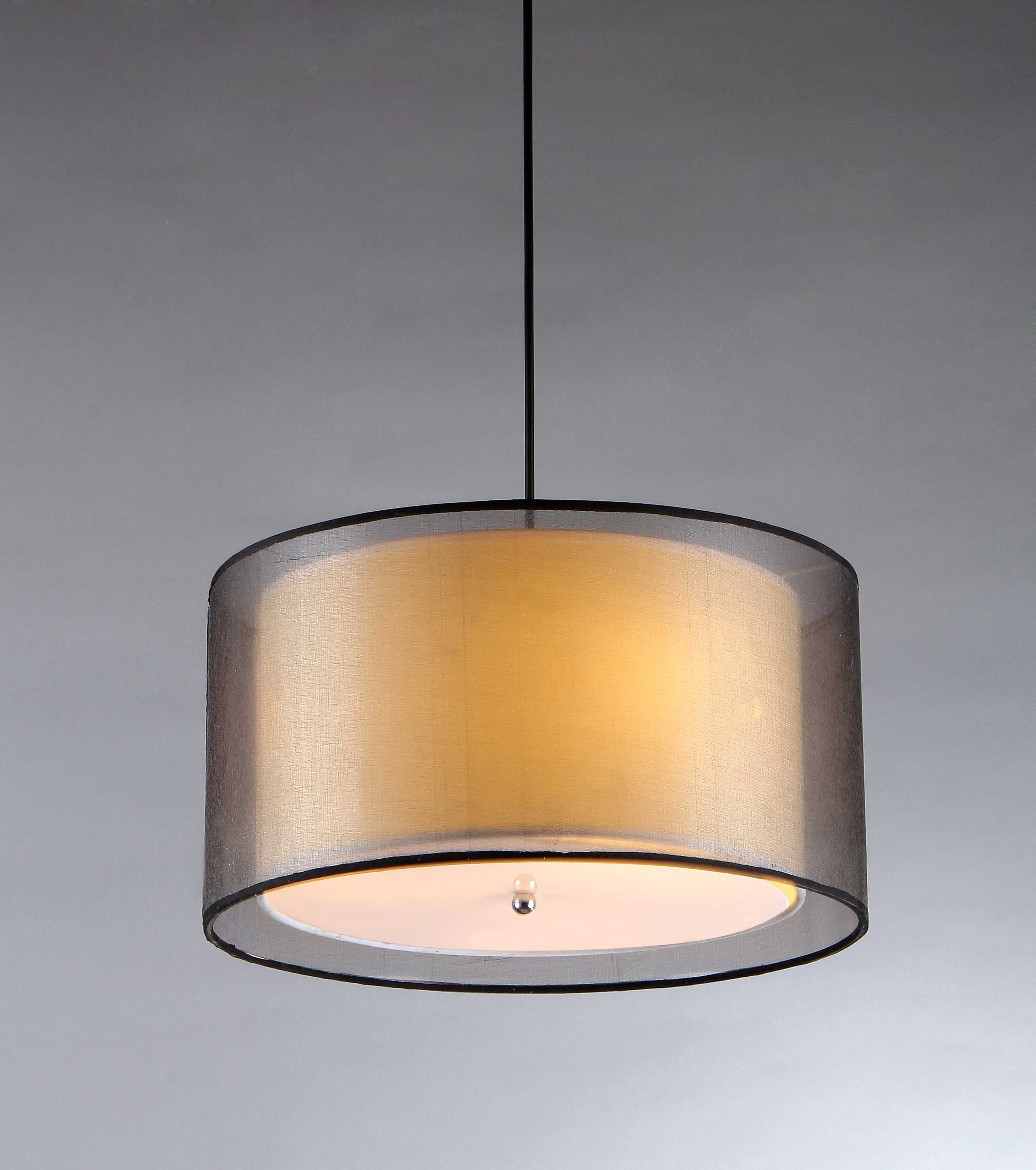 Jonah 3-light Double Drum Shade Pendant