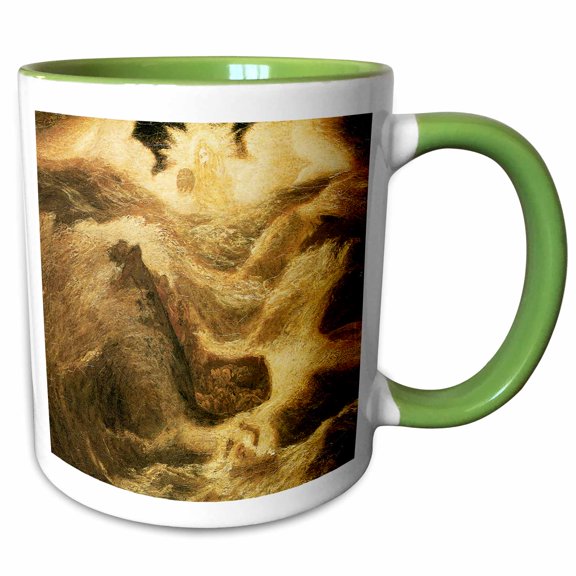 3drose, Jonah by Albert Pinkham Ryder Amerian Artist, 11oz Two-tone Green Mug