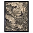 thumbnail image 1 of Jonah and the Storm at Sea Modern Illustration Art Print Framed Poster Wall Decor 12x16 inch, 1 of 5