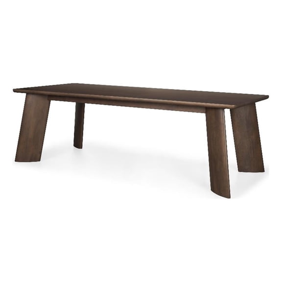 Jonan Solid Dark Brown Mango Wood Rectangular Dining Table