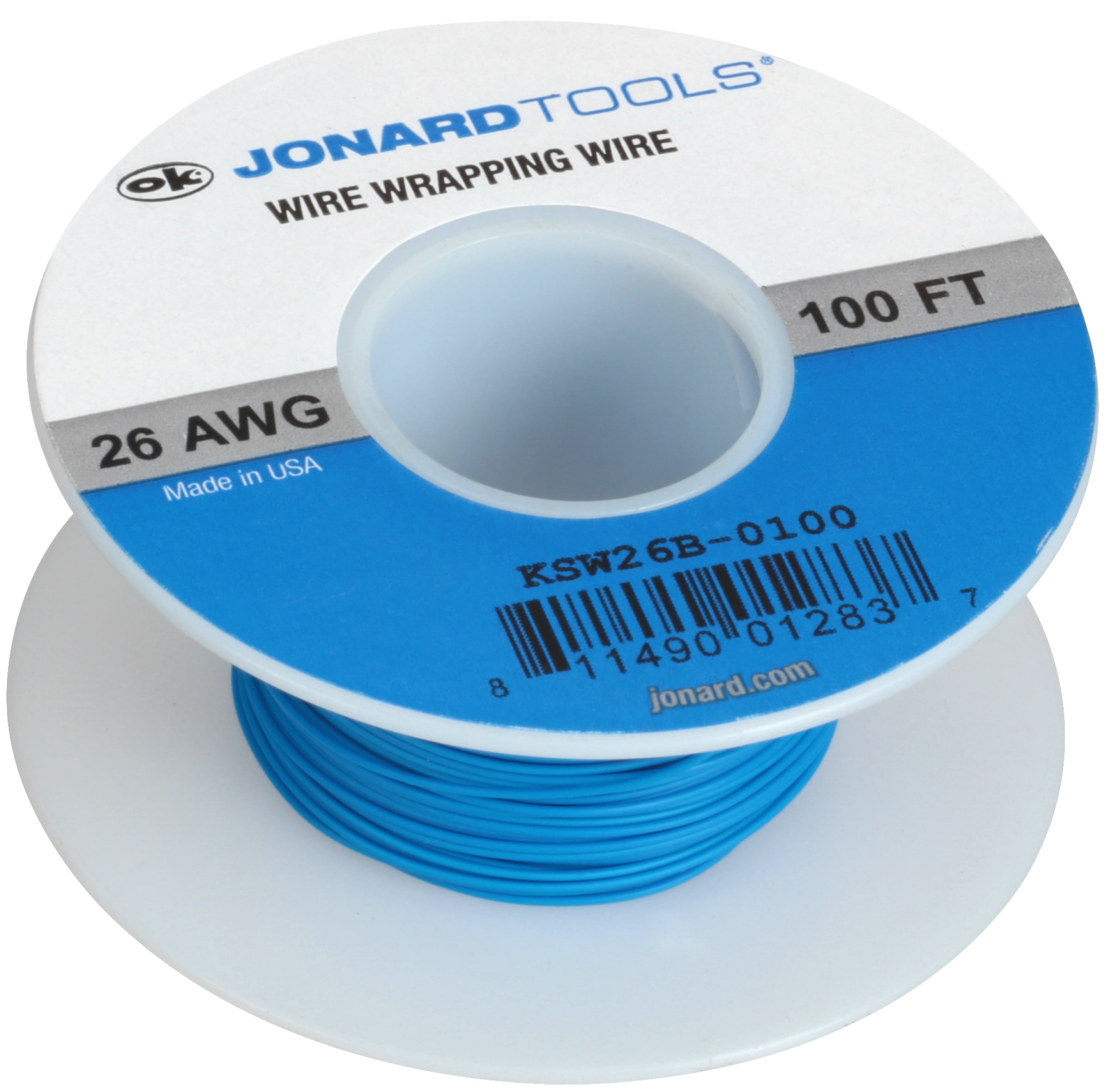 Ok Industries KSW26B-0100 26 AWG Wire Wrapping Wire 100 ft. Bl