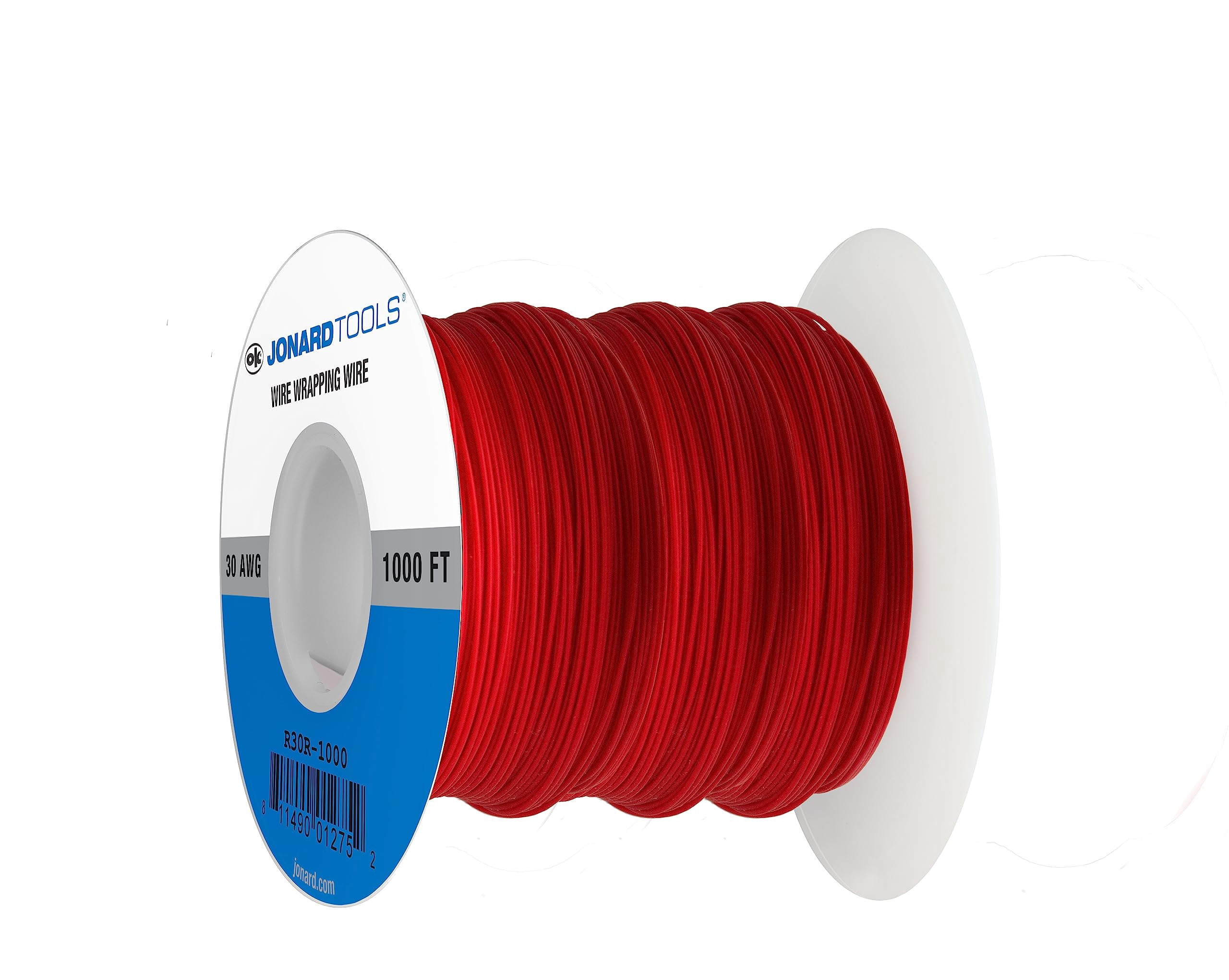 Jonard Tools R30R-1000 Red Insulated Kynar Copper Wire Roll, 30 AWG ...