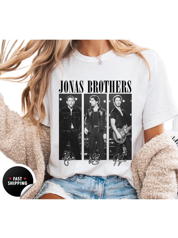 Jonas Bros 20th Annivesary Tour 2025 Shirt, Vintage Jonas Brothers Tour Shirt, Jonas Brother Merch, Jonas Brother Unisex T-shirt ,White Color,Size L