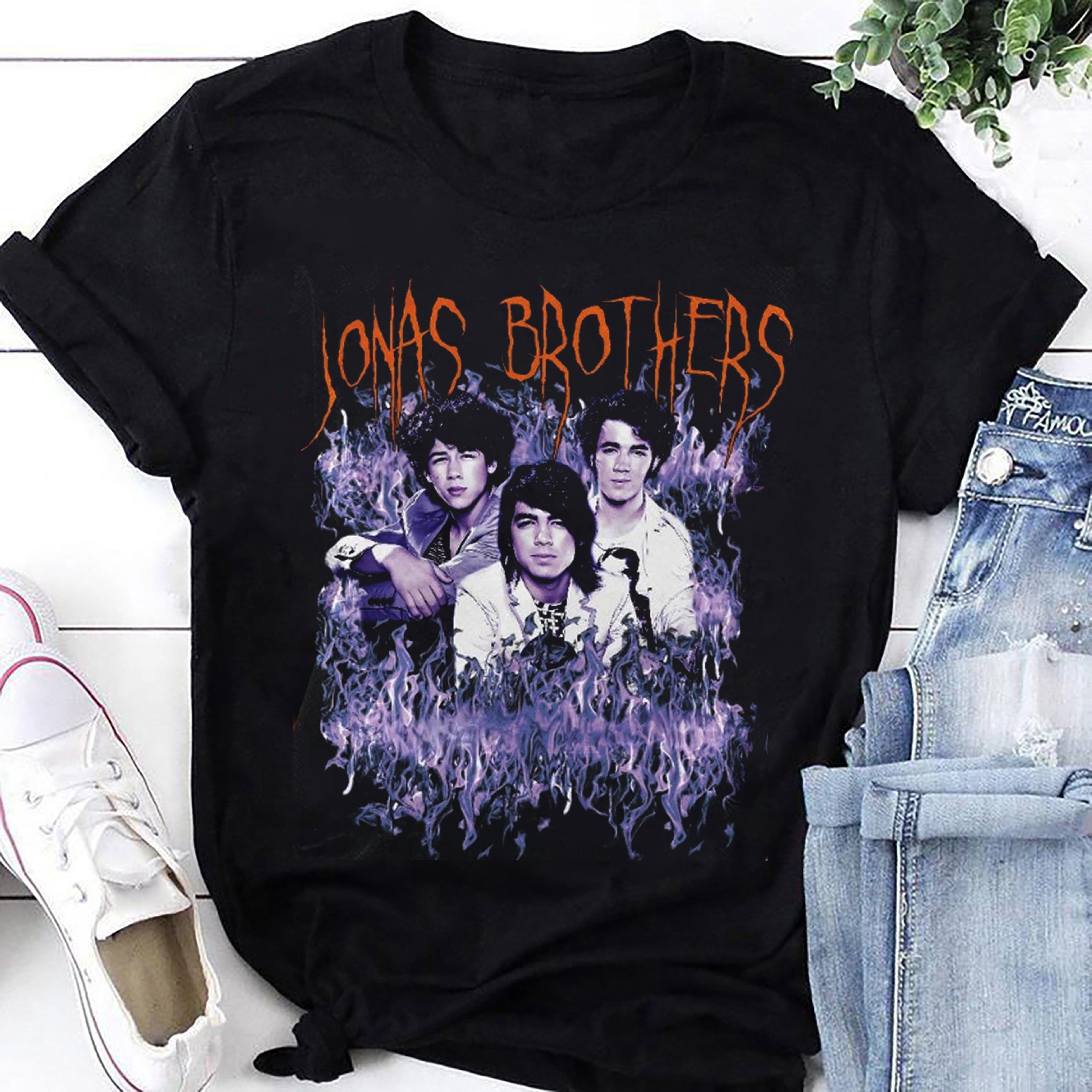 Jonas Brothers Bootleg Shirt,, 2023 Jonas Brothers Five Album One Night