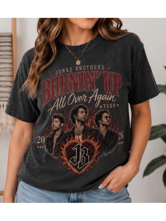 Jonas Brothers Burnin’ Up Again Tour T-shirt Sizes S-5XL