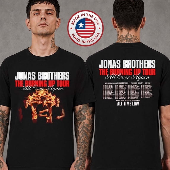 Jonas Brothers Burning Up 2026 North America Tour T-Shirt