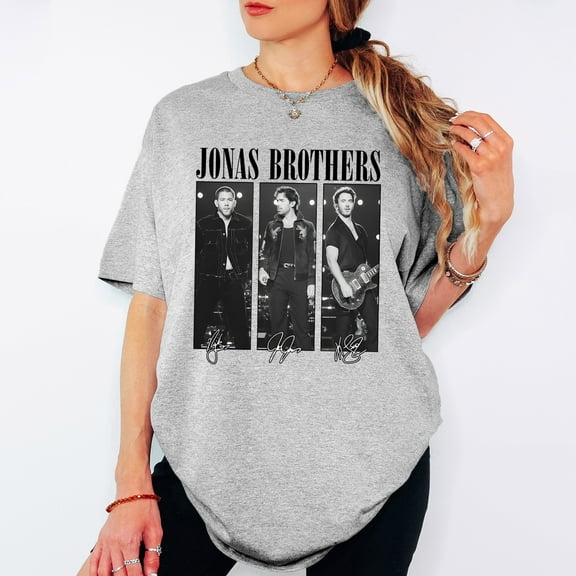 Jonas Brothers Fan Shirt, Retro Jonas Brothers Tour Shirt, Band Collage Graphic Tee – Pop Band Concert Shirt, Jonas Brother Merch