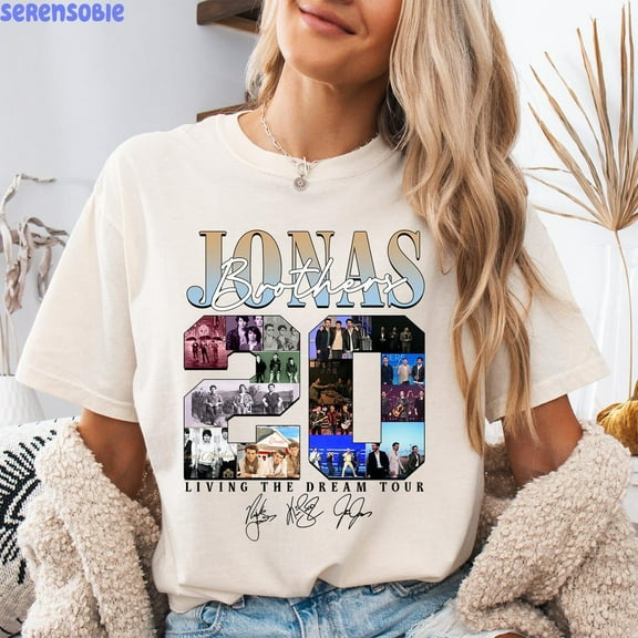 Jonas Brothers Shirt, Albums 20th Anniversary Of Jonas Shirt, Living The Dream Tour 2025 Shirt, Jonas Brother Merch, Joe Jonas T-shirt