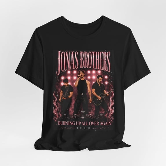 Jonas Brothers Tour T-Shirt, Burning Up All Over Again Concert Tee Fan Gift