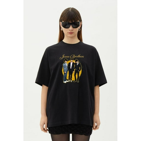 Jonas Brothers Vintage Pop Rock Band Camp Rock Tour T-Shirt, for men & women, up to size 5XL