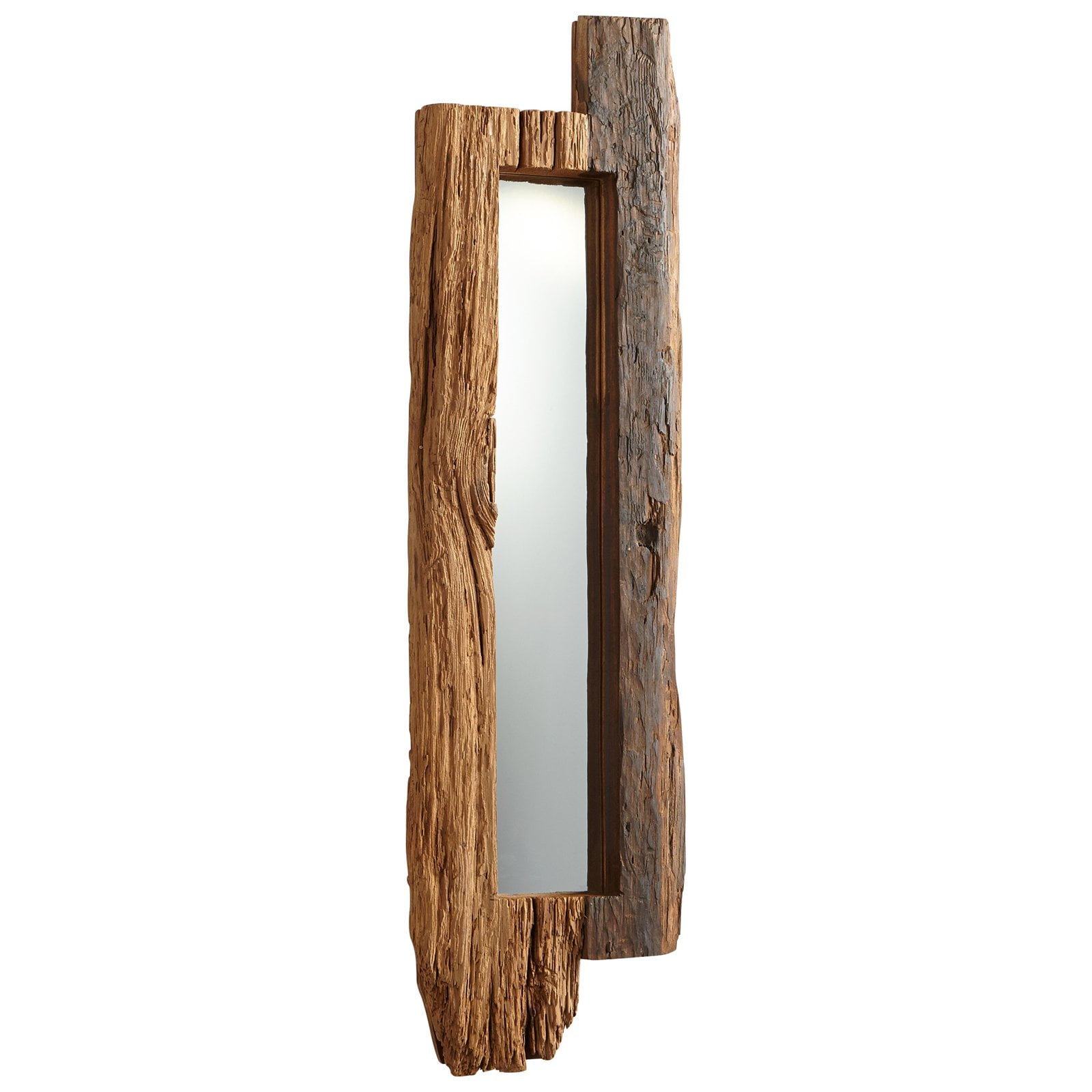 Contemporary Walnut Wood Rectangular Tall Mirror 11.25" x 67.75"