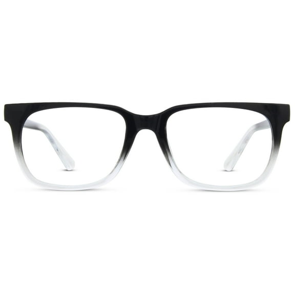 Jonas Paul Eyewear Blue Light Glasses, Black / Crystal Fade, Magnifying Acrylic Lens, Unisex, 1.25
