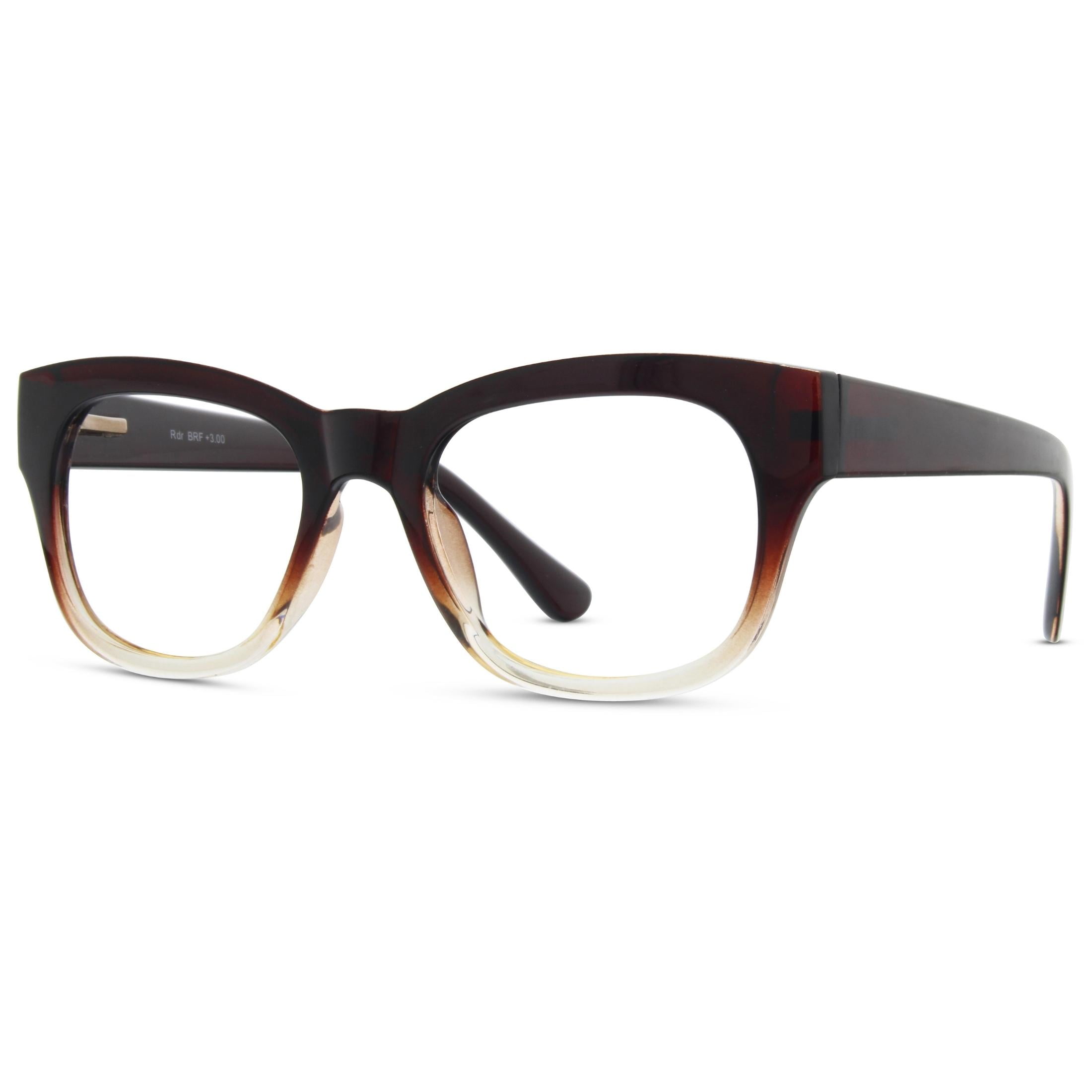 Jonas Paul Eyewear Blue Light Glasses, Brown / Crystal Fade, Magnifying Acrylic Lens, Unisex, 1.