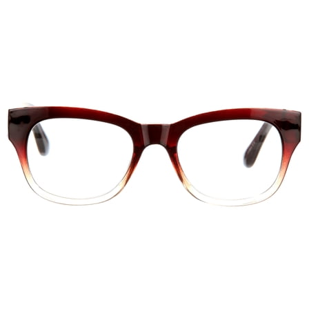 Jonas Paul Eyewear Blue Light Glasses, Brown / Crystal Fade, Magnifying Acrylic Lens, Unisex