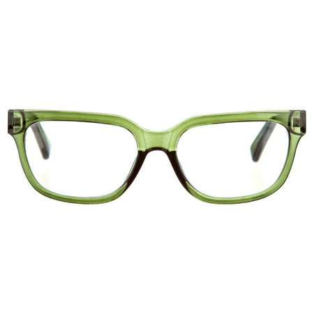 Jonas Paul Eyewear Blue Light Glasses Green Crystal, Magnifying Acrylic Lens, Unisex