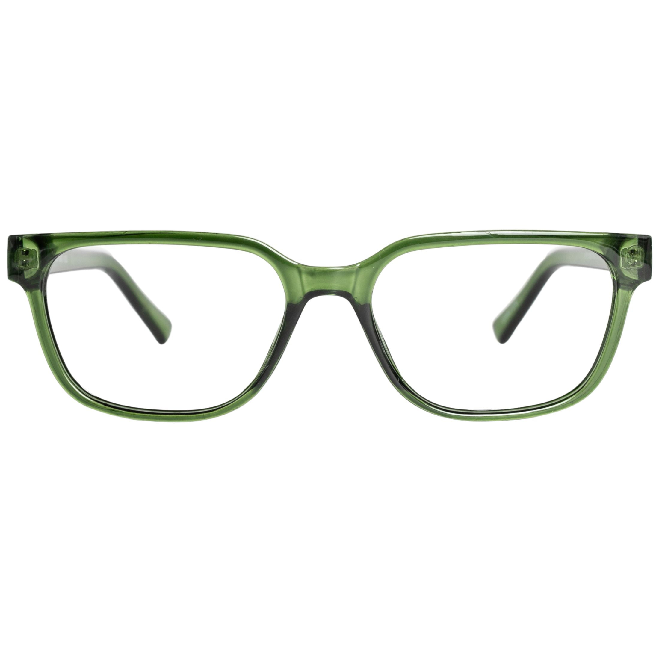 Jonas Paul Eyewear Blue Light Glasses Green Crystal, Magnifying Acrylic Lens, Unisex