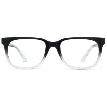 Jonas Paul Eyewear Unisex Full Rim Blue Light Reading Glasses, Black/Crystal Fade