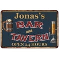 thumbnail image 1 of Jonas's Green Bar & Tavern Rustic Sign 8 x 12 Matte Finish Metal 108120047296, 1 of 1