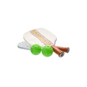 Jonathan Adler Basketweave Pickleball Set, Multicolor
